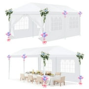 HOTEEL Party Tent 10x20 Canopy Tents for Parties with 6 Removable Sidewalls, Waterproof Outdoor Tent for Weddings and Events